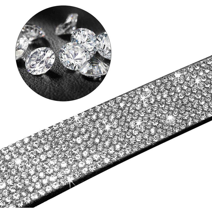 Нашийник для собак та котів Haoyueer з блискітками, м'яка замша