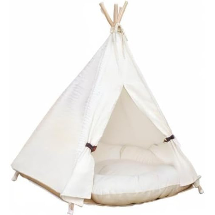 Палатка-будка для собак Little Dove з матрацом, біла (L)