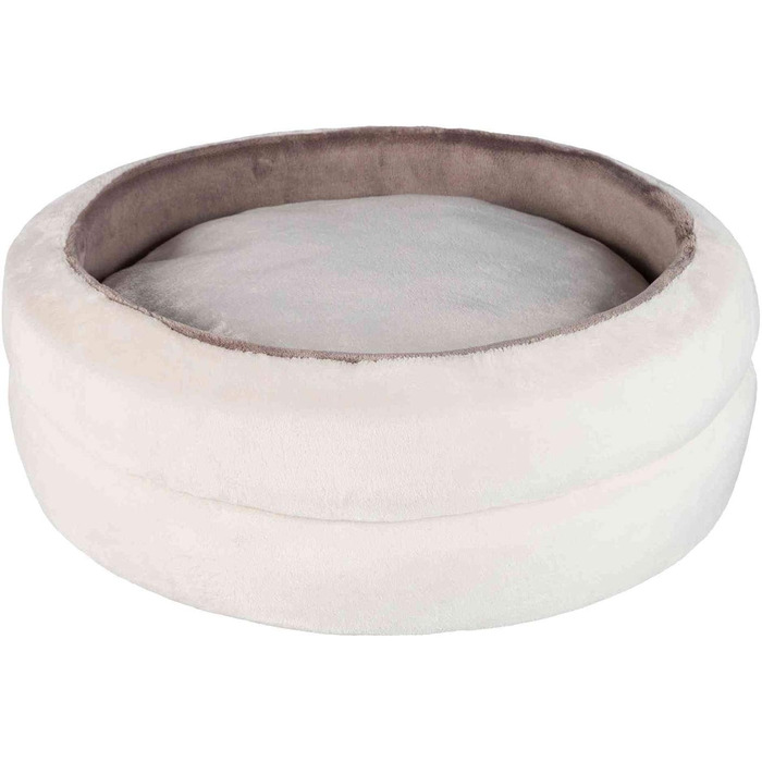 Кругла лежанка для собак Trixie Bett Levi, діаметр 45 см, кремово-сіра, S
