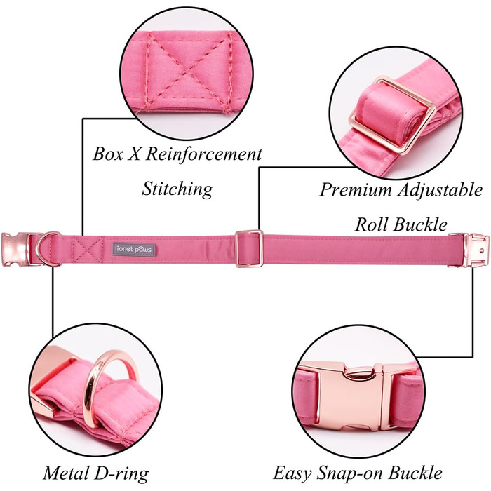 Елегантне собаче ошатне намисто Lionet Paws з краваткою для маленьких собак, розмір 25-40 см, білий та персиковий (1 шт.)