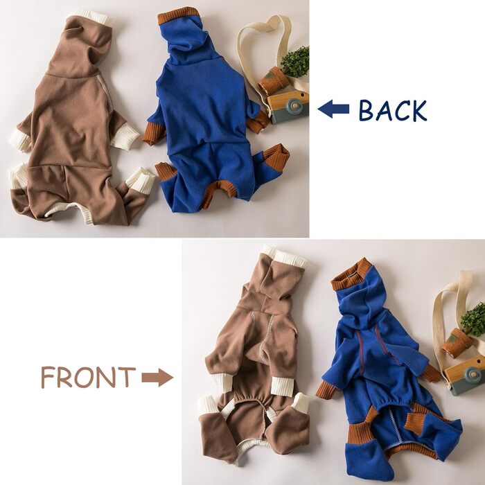 Зимовий одяг для собак породи Віндхаунд: теплий флісовий комбінезон/мантійка, 4 лапи, розмір 4XL (колір: коричневий)