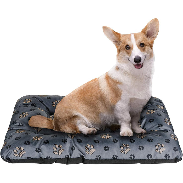 Лежанка для собак SuperKissen24: м'яка, водонепроникна, миється, розмір M, 55x40 см, чорний та сірий колір