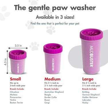 Очисник для лап собак Dexas MudBuster, портативний, Small, фуксія