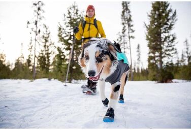 RUFFWEAR Cloud Chaser Jacket – теплий та водонепроникний дощовик для собак з рукавами, Aurora Teal, X-Small