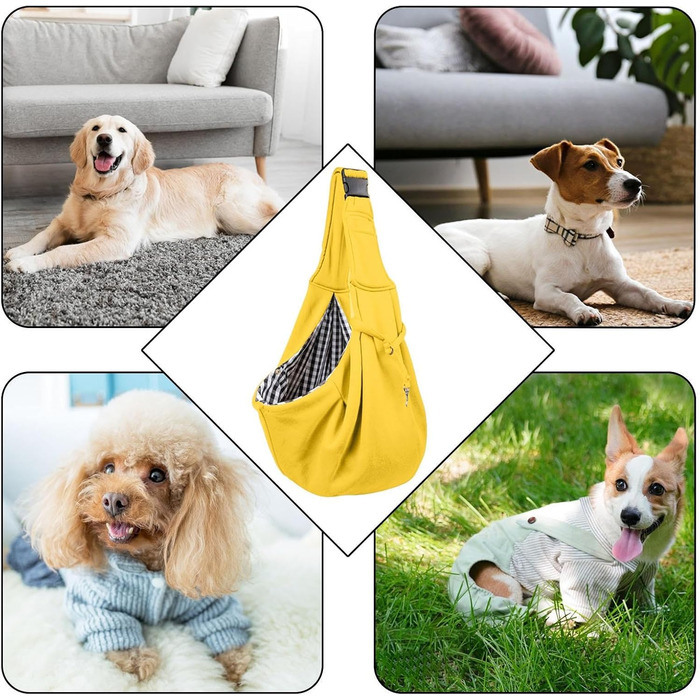 Сумка-переноска для собак маленьких порід - Tewzafiya, жовта, для подорожей та прогулянок