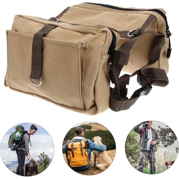 Сумка для собак Gatuida: хакі, для середніх та великих собак, регульована, 2 кишені, для подорожей та кемпінгу