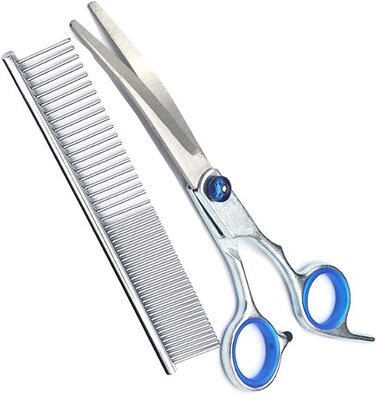 Набір ножиць для грумінгу собак та інших домашніх тварин 6 в 1, регульовані, з неслизькою ручкою