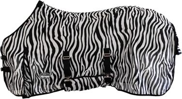 Маренгос - захисна маскувальна попона для коня Zebra, дрібна сітка, з бічною та хвостовою накладкою, від комах, з складкою для руху та подвійною застібкою, для вулиці, 75 см