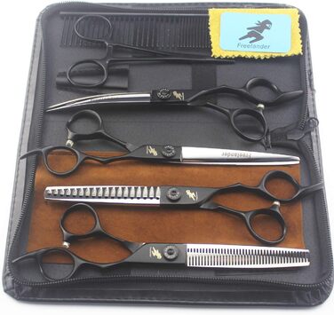 Набір професійних ножиць для грумінгу собак 7.0 дюймів (8 шт.), нержавіюча сталь