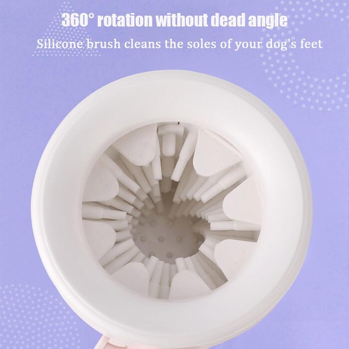 Автоматичний мийка лап для собак Ebbels: 360° обертання, портативна, м'який силікон, масаж, червоний