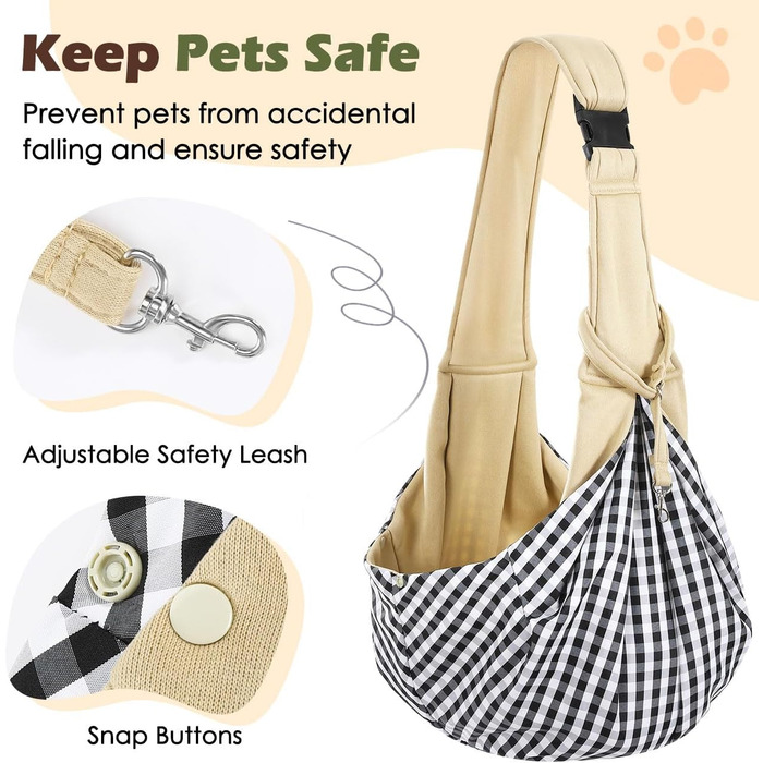 Pawaboo: Сумка-переноска для собак та котів, Outdoor, до 5.5 кг, Квіти + Чорний (Хакі)