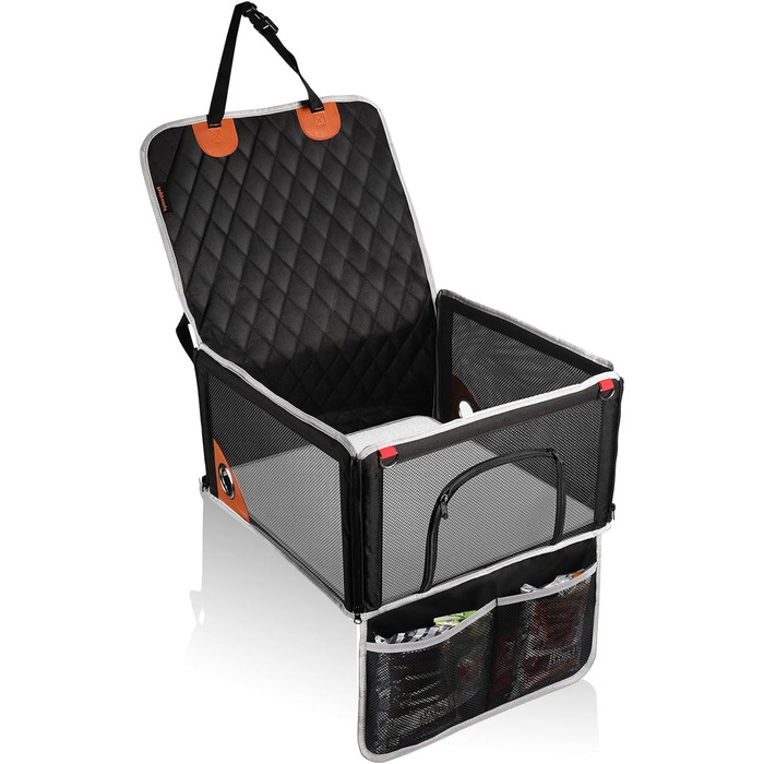 Автокрісло для собак - комфортне та дихаюче, для маленьких та середніх порід. Зручне, складне автокрісло для собак для заднього та переднього сидіння.
