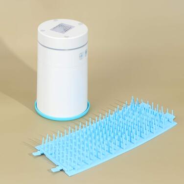 Електричний масажер для лап тварин Yardwe з USB-зарядкою. Миючий пристрій для лап домашніх улюбленців, ротаційний силіконовий чан. Синій та білий колір.