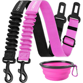 Автодзеркало для собак Cooyoo: надійний та регульований, комплект 2 шт. (чорний + рожевий)