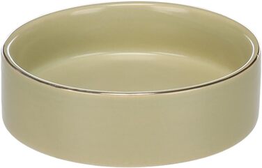 Керамічна годівниця для собак середніх порід Flamingo Eram, 800 мл, Ø16 x H6,5 см, антиковзаюча, стильна, зелена