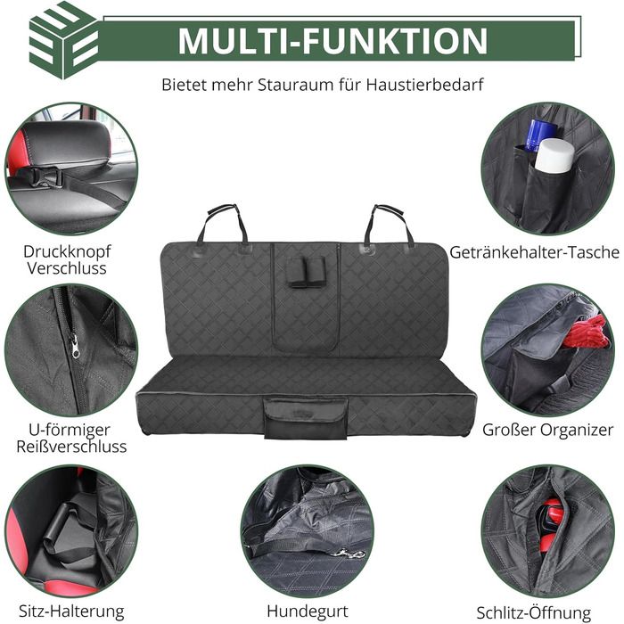 Захист для автосидіння для собак EYPINS: водовідштовхувальний, антиковзкий, 137x125 см, універсальний