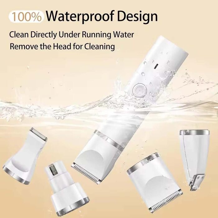 Професійний триммер для собак та котів Dr Pfoten Multitrim Pro 4-в-1: вологостійкий, тихий, акумуляторний набір для грумінгу