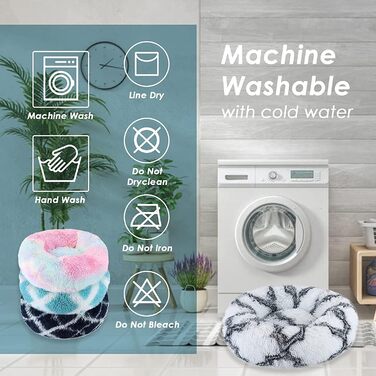 Килимок для кота та собаки 50x50 см, круглий, плюшевий, зручний, червоний. Підходить для маленьких собак та котів. Легко миється.