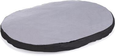 Овальна подушка Karlie 80x62x10 см сіро-чорна для собак