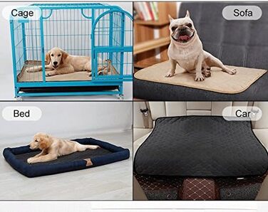 Водонепроникний килимок для собак, миючий, нековзний, швидковисихаючий, для дивана, авто, клітки, трави, ліжка (100 x 67 см)