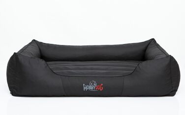 Ліжко для собак - Корзина для собак великих, середніх та маленьких порід - М'яке ліжко для собак - Софа для собак, чорного кольору, XL/XXL, 140 x 115 см, знімний та пральний чохол
