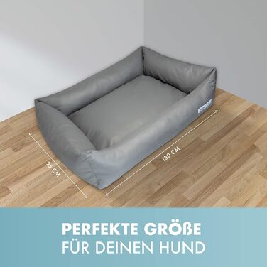 Крісло-ліжко для собак XL, 130x95 см, оранжеве, знімний чохол, комфортне, для великих собак