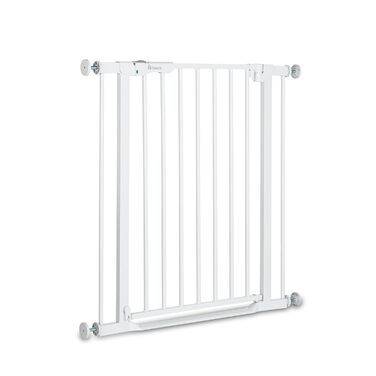 Захист для воріт Hauck Clear Step Autoclose 2, білий - самозакривне ворота для дітей та собак, ширина 75-80 см, висота 77 см, без свердління