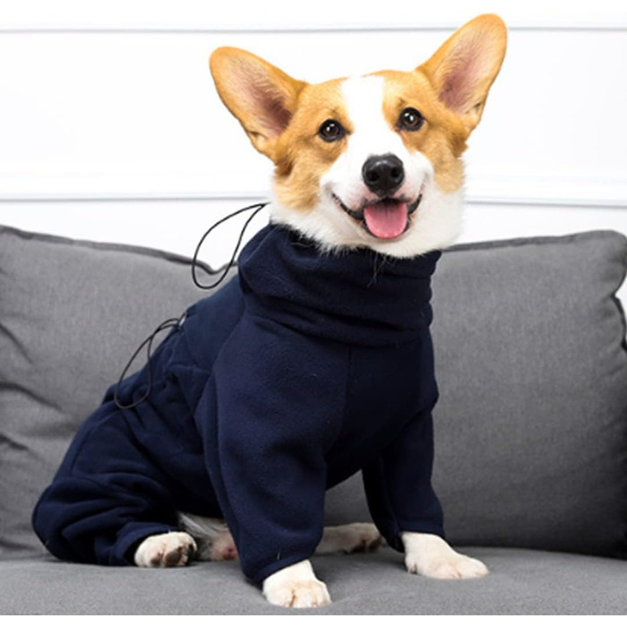 Зимовий теплий одяг для собак, тепла куртка з коміром, блискавка, регульована застібка, м'який флісовий халат для маленьких та середніх собак, прогулянки, походи, сон, розмір M