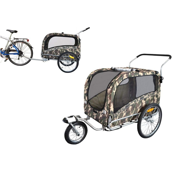 Причіп для собак PapilioShop Argo, великий (камуфляж Large), для собак S-M-L