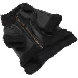 Зимовий теплий куртка для собак від TARSHYRY: шкіряна вітронепроникна модель для великих, середніх та маленьких собак. Стильний мотоциклетний одяг для тварин (S)