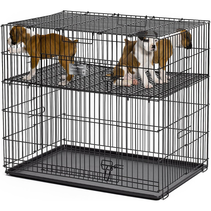 Ігровий вольєр для цуценят з піддоном та сіткою підлоги 24' x 36' x 30' S 1,3 см, сітка підлоги