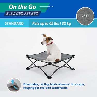 Підвищене ліжко для домашніх тварин Coolaroo On The Go, стандарт, сіре