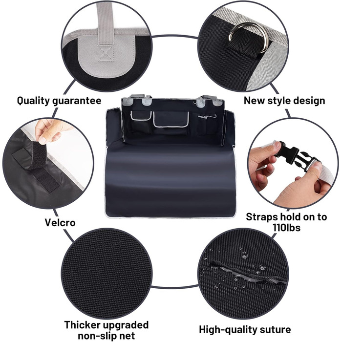 Захист для багажника авто для собак, SUV, чорний килимок, вологостійкий, універсальний, 205x115 см