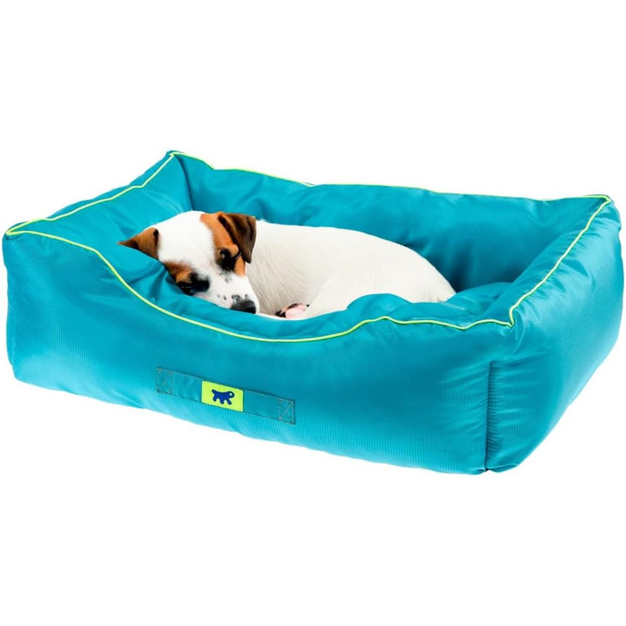 Ортопедичний лежак для собак великих порід Ferplast: водонепроникний, знімний чохол, 110 x 70 x 8 см, сірий/блакитний