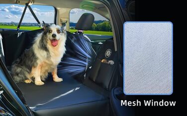 Захист для заднього сидіння автомобіля для собак, водовідштовхуючий, стійкий до подряпин, з PU-шкіри, міцна основа, витримує 180 кг, лежанка для собак в авто, захист сидіння від бруду та шерсті