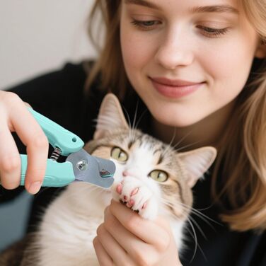 Електричний триммер для собак та котів 2-в-1 з LED-підсвічуванням | Безпечна насадка, перезаряджуваний, зелений | Аксесуар для догляду за тваринами