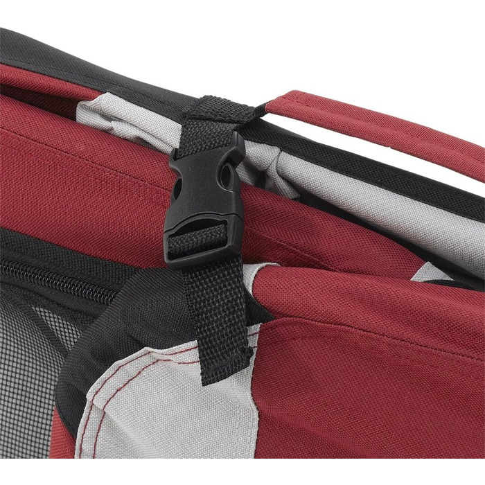 Переносна переносна клітка для собак Ferplast, чорна, розмір S (49x34x34 см) / L (70x52x52 см), металевий каркас, з ручками та кишеньками, водовідштовхувальна