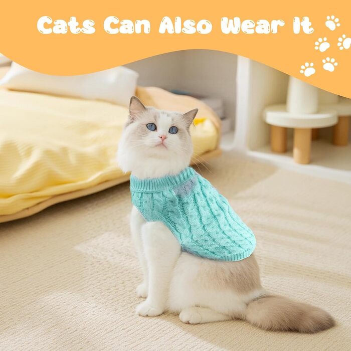 Пуловери для собак маленьких і середніх порід, 2 шт. (білий + червоний, рожевий + блакитний), M