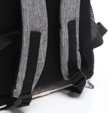 Рюкзак для собак та котів Fudajo: 32x27x40 см, до 6 кг, чорно-сірий, для подорожей