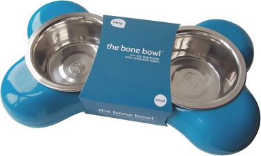 Миска для собак HING Designs The Bone Senf (блакитна)