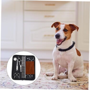 Набір для грумінгу собак BESPORTBLE: професійна ножиця та машинка для стрижки шерсті з нержавіючої сталі, безпечні закруглені кінчики для обличчя, вух та тіла