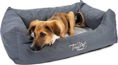 Ортопедичне собаче ліжко TrendPet Viscado сірого кольору, 100 см