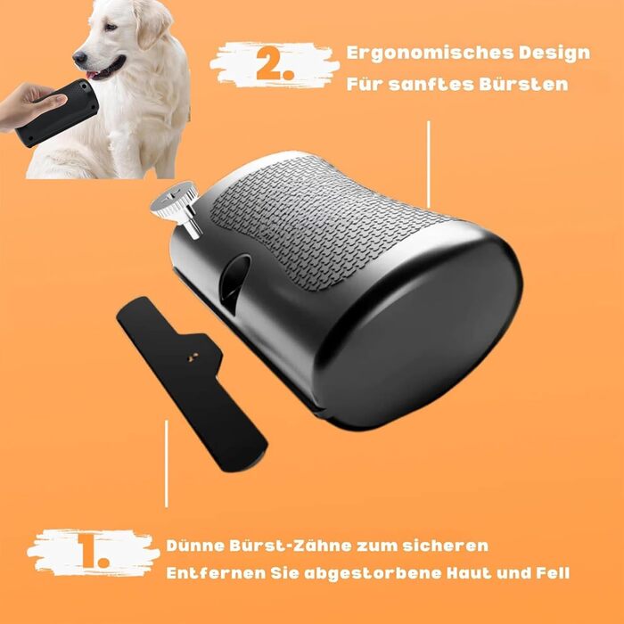 Груміфі Пет Кер Щітка для догляду за шерстю собак, Mr Waggy Tails Щітка для видалення шерсті (2 шт.)