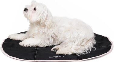 Килимок для собак Lazy Dog Mat від United Pets - портативне, складне ліжко для собак, ідеально підходить для ресторанів та подорожей. Легкий килимок для собак, чорно-зелений колір.