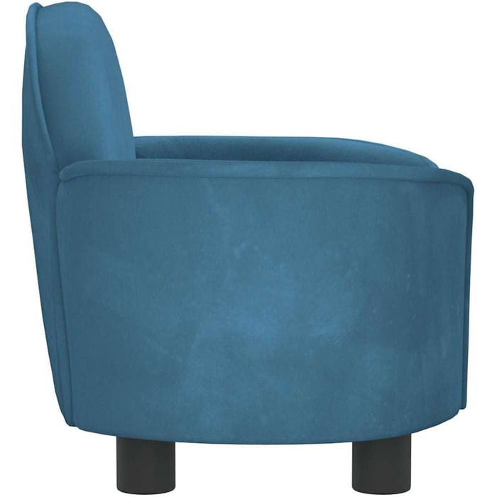 Крісло-ліжко для собак, м'яке ліжко для тварин, лежанка для маленьких собак та котів, блакитний велюр