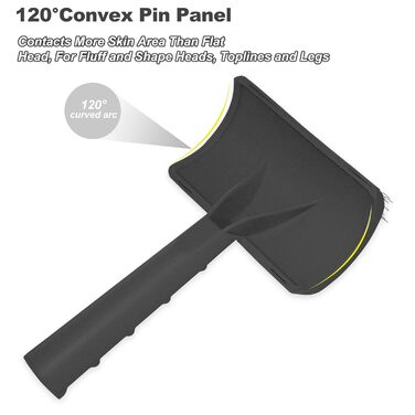 Щітка для собак з довгим волоссям, для котів та собак з довгою та короткою шерстю, масажна щітка для догляду за шерстю (чорна)