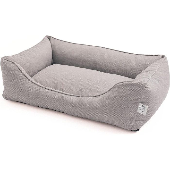Крісло-лежанка для собак середніх порід – лежанка-кошик, водонепроникна, міцна, сіра, 75 x 55 x 20 см