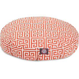 Кругле лежанка для собак Majestic Pet Products, оранжевого кольору, для дому та вулиці, знімний, пральний чохол