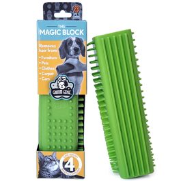 Щітка для видалення шерсті Groom Genie Magic Pet Block для собак і котів, універсальна для диванів, меблів, килимів та одягу, колір польовий зелений