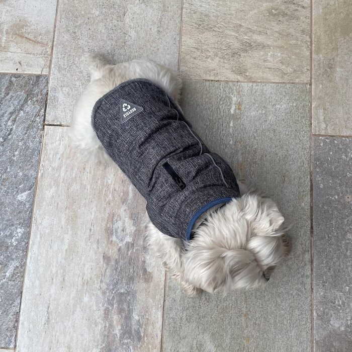 Ліжко для собак United Colors of Benetton, середнього розміру, сіре, 65 см, з поліестеру, ергономічне, для прання в машині